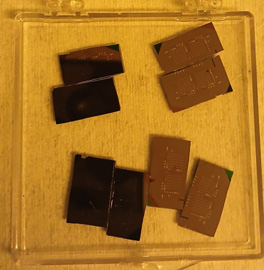 Computer chips with FeFETs. Courtesy of Yuping Zeng.